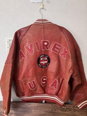 Avirex Authentic Varsity Leather Jacket American Classics Size S