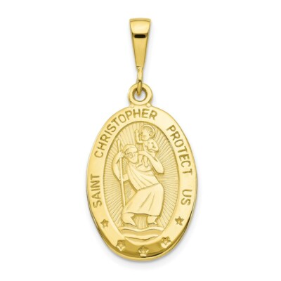 Real 10K Yellow Gold St. Christopher 