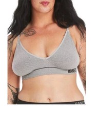 Hanes Originals Women's Contour Wireless Seamless Rib Bralette, ComfortFlex Fit