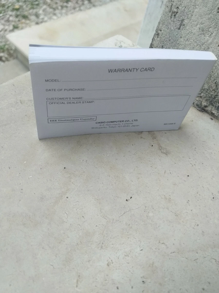 CASIO MODULE NO. 3191 MANUAL BOOKLET USE WARRANTY WARRANTY WARRANTY UNWRITTEN BL