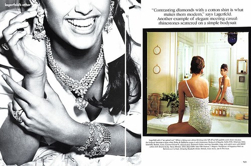 2001 Karl Lagerfeld Shana Zadrick 4 páginas editorial revista otro enfoque - Imagen 2 de 2