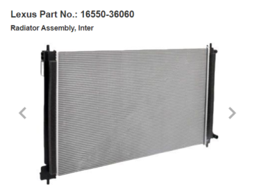 ベース ベース Genuine Toyota LEXUS IS200t 300 Radiator Intercooler Cooling RC