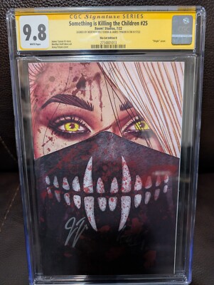 Something is Killing The Children #25 Bloody Die Cut CGC 9.8 SS Signed Tynion IV