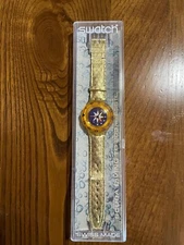 1993 Scuba Golden Island SDK112 Imb. Collectible Swatch e Doc Orig. + New Battery