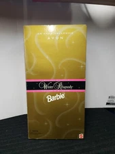 New Vintage 1996 Winter Rhapsody Barbie Brunette Mattel Avon Exclusive #184851