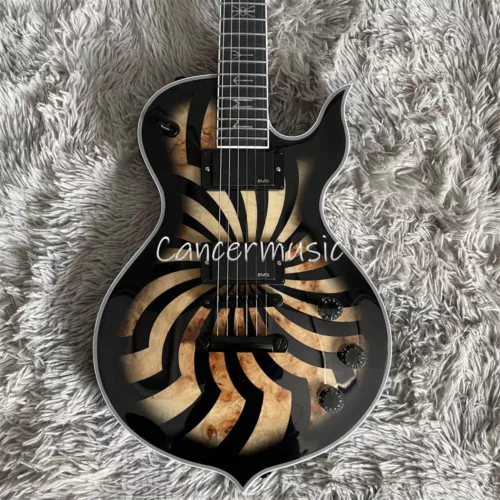 Wylde Audio Odin Grail Buzzsaw Electric Guitar Burl Maple Top Charcoal Burst