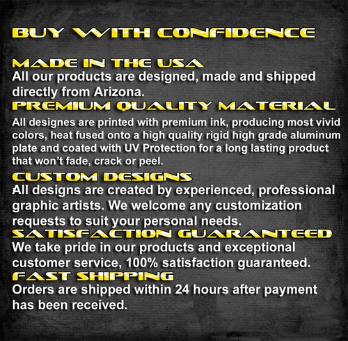 Mercedes Inspired ART Aluminum on steel look Car Auto Vanity FLAT License Plate - Picture 5 of 5