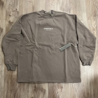 Size M- Fear of God Essentials Relaxed Crewneck Desert Taupe (192BT212078F) Men