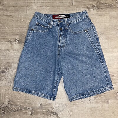 Vtg Z Cavaricci Denim Button Fly Shorts High Waist Mom Y2k 90s