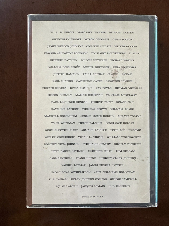 The Poetry of the Negro 1746-1949 (Langston Hughes) Doubleday 1949 1st Ed HC DJ - Image 2 of 4