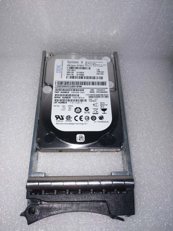 IBM 1TB SAS 6Gbps 7.2K RPM 2.5" Hard Drive 81Y9872 81Y9875 81Y9885 DS3524 - Image 2 of 4