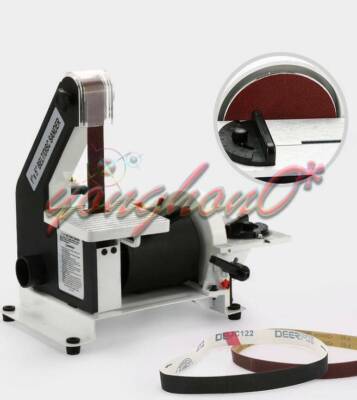 New 220V   Bench Belt Sander 5'' Disc Grinder for   Wood Plastic 400W #E7