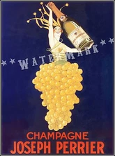 Champagne Joseph Perrier 1926 Vintage Poster Print Decor Art French Drinks Art