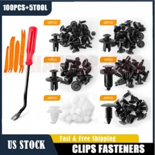 US For Mazda 100Pcs Bumper Hood Clips Retainer Rivet Fastener Fender Push Pin