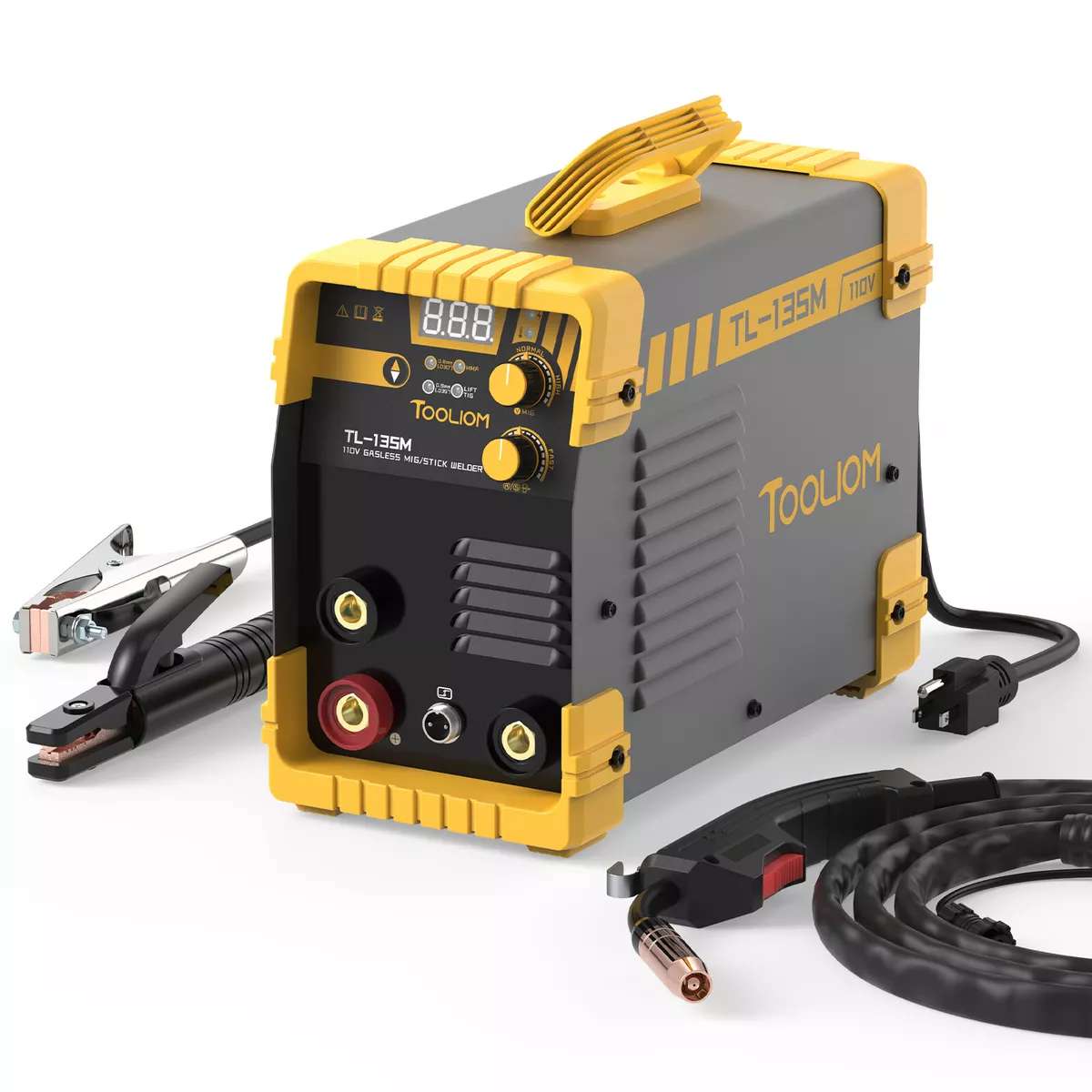 135A MIG Welder 110V Flux Core Lift TIG Stick 3 in1 IGBT Welding Machine