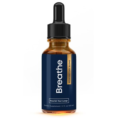 BREATHE 8-IN-1 Mullein Drops for Lungs  Airways 2 fl.oz. - Peppermint, Thyme,...