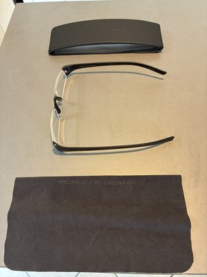 Porsche Design P 8801 A schwarz Lesebrille +1,5 1,50 Halbbrille leicht verbogen