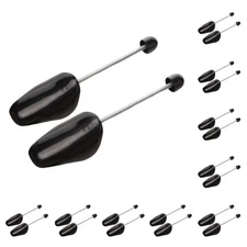 10 Pairs Black Plastic Shoe Tree Stretcher Shaper Forms for Men's Footwear