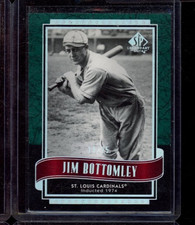 2003 SP LEGENDARY CUTS JIM BOTTOMLEY GREEN PARALLEL 18/25 HOF