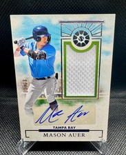 Mason Auer Auto /99 2024 Panini Boys of Summer Prospect Material Signatures Rays
