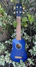 Aged Blue Wooden Children's  Toy - LAZY Guitar - Needs Re-Tuning  #NBR448