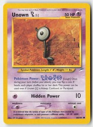 Pokémon TCG Unown [L] 86/105 Neo Destiny Common