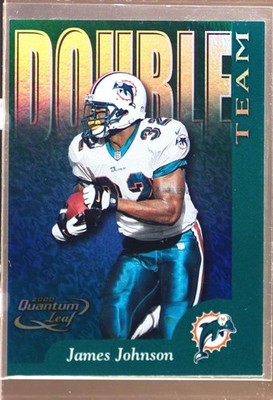 2000 Quantum Leaf J.J. Johnson / Dan Marino /1500 #DT-01 Dolphins Double Team