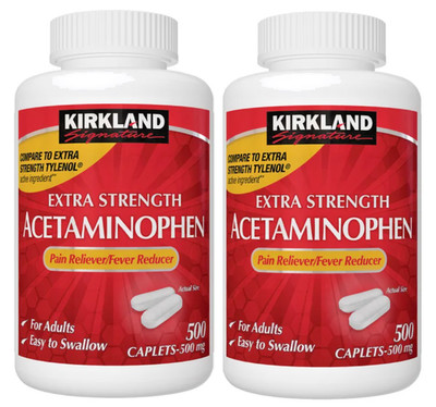 Kirkland Signature Extra Strength Acetaminophen 500 mg, 1000 Caplets