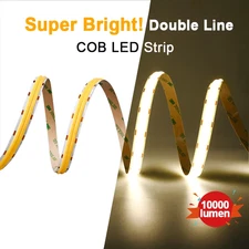 Flexible Dimmable Double Row COB LED Strip 10000Lm, 3000K-6500K, DC24V