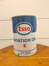 Vintage Esso Aviation Motor Oil Can Metal Qua...