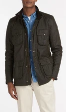 $475 NWT Barbour Corbridge M Waxed Jacket Olive Green Men's Field Rain Coat
