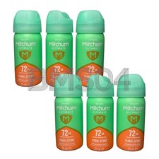 6 x 35ml Mitchum Floral Citrus Deodorant Antiperspirant Mini Spray - Travel Size