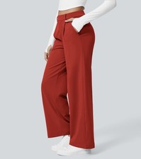 Halara Women Med. Flex Day Stretch High Waisted Pockets Stretch Leg Work Pants