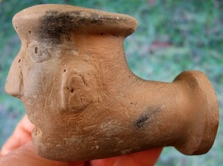 Super Fine G10 Missouri Shaman Effigy Pipe with COA Arrowheads Artifacts