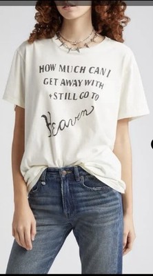 R13 Free How Much Can I Get Away With Tee Shirt Off-white M In Ecru $275