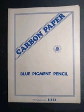 VINTAGE 1960s BELL SYSTEM 8 1/2 X 11 CARBON PAPER 32 SHEETS BLUE PIGMENT PENCIL