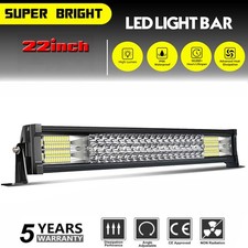 22 Inch 1200w Led Light Bar Tri-row Spot Flood Combo Work 4wd Truck Suv Atv 24