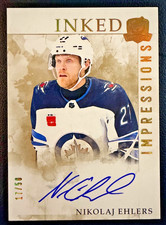 NIKOLAJ EHLERS 2023-24 Upper Deck The Cup Inked Impressions Autograph 17/50