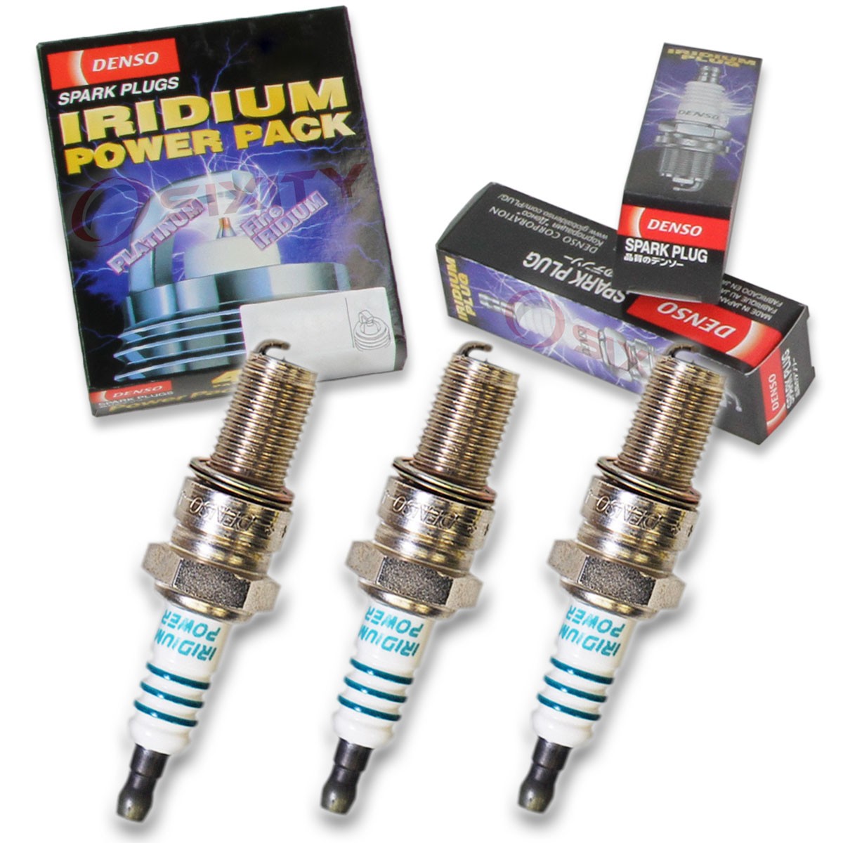 3 pc Denso Iridium Power Spark Plug for Ski-Doo Mach Z 1996-1999 Tune Up Kit ge