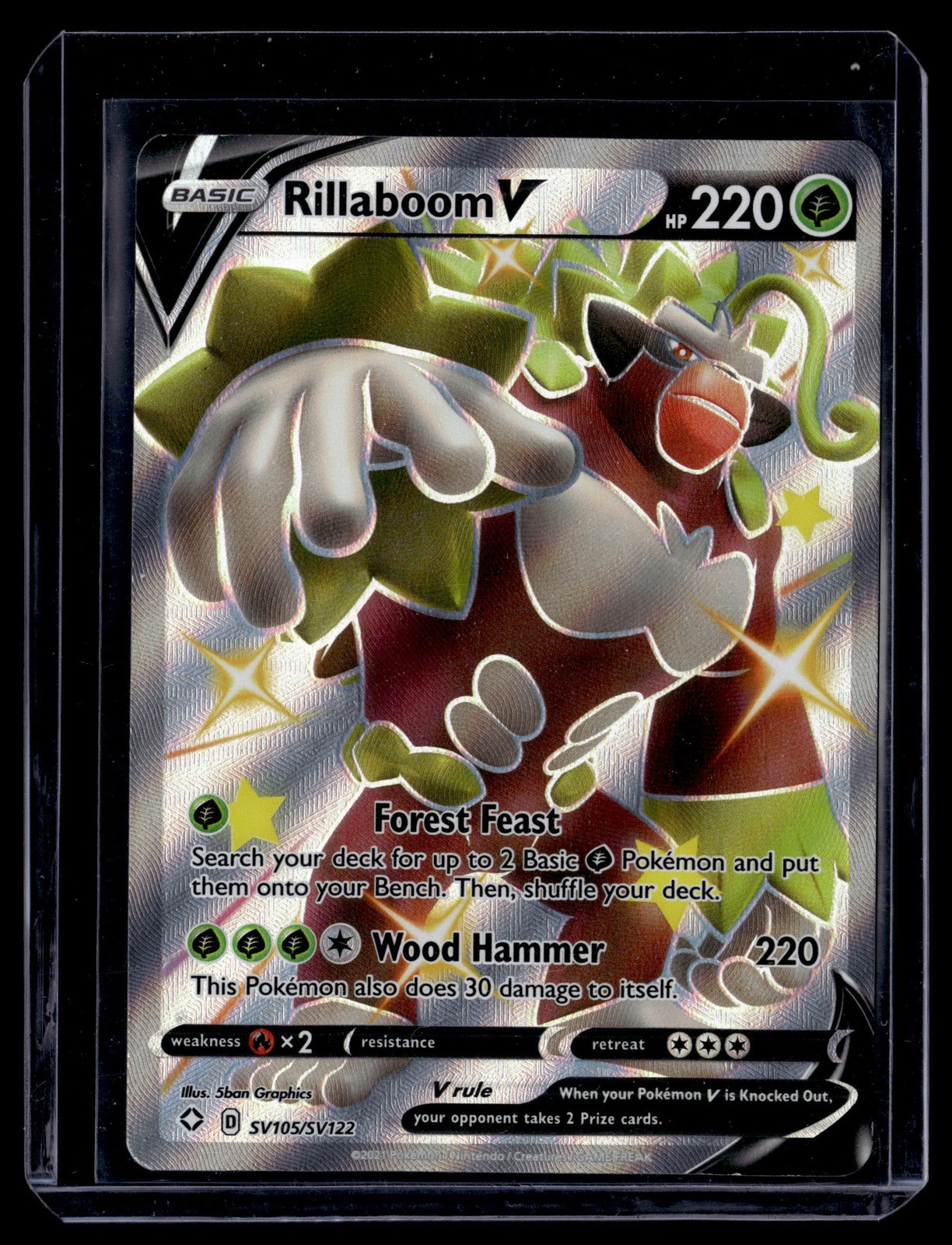 Pokemon TCG Shining Fates: Shiny Vault #SV105/SV122 Rillaboom V