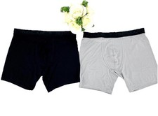 Fruit Of The Loom Boxer Briefs Underwear Men  s Small Black Gray 2-Pack NEW