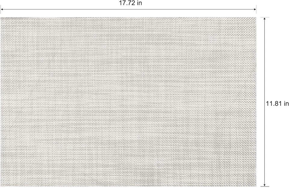 4PCS Washable Vinyl Placemats Heat Resistant Non-Slip Table Mats for Dining Beig - Image 2 of 4