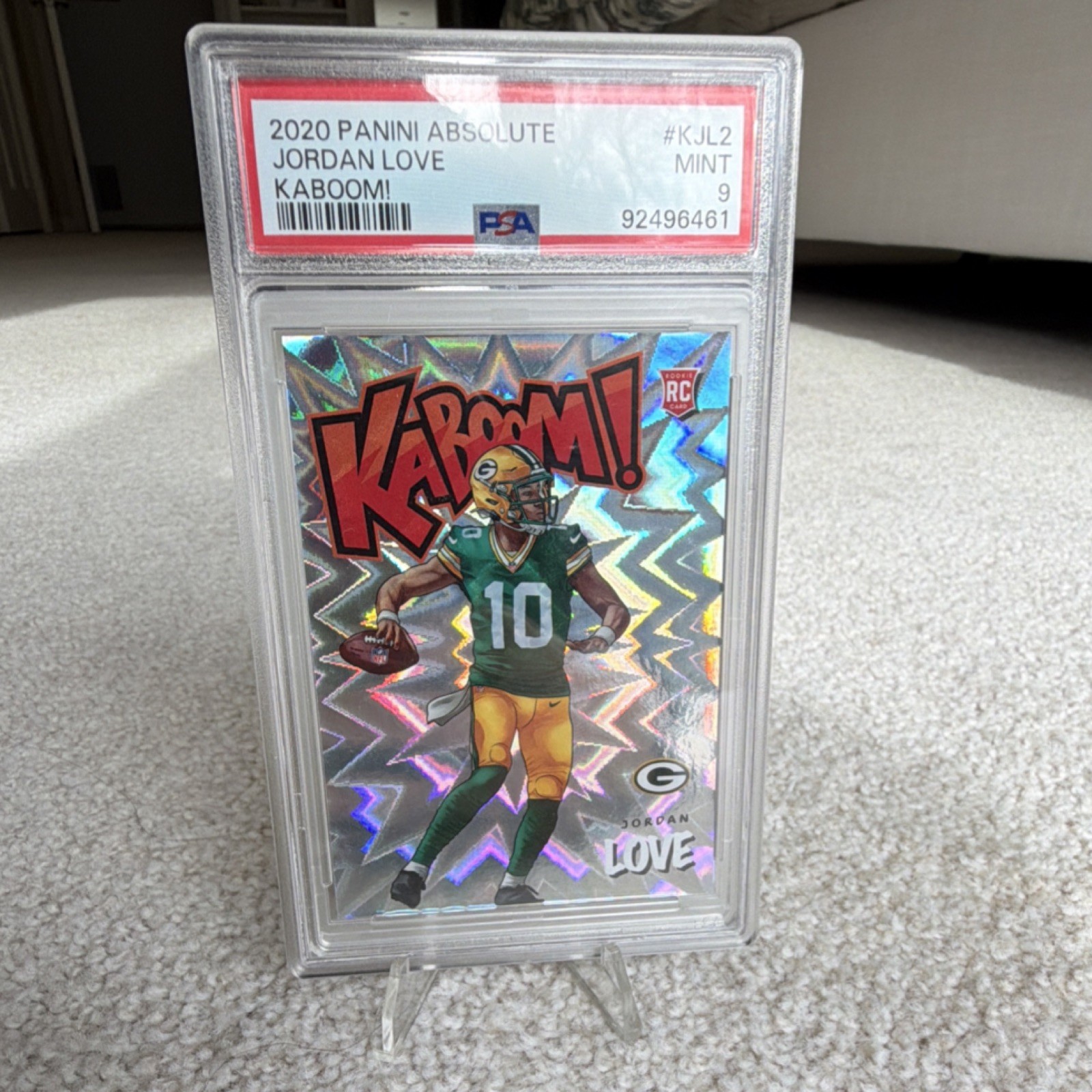 2020 Panini Absolute Kaboom Jordan Love Rookie #KJL2 PSA 9 Green Bay Packers