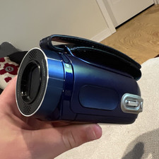 Samsung SMX-F34 Blue Handheld HD Camcorder 42x Zoom 2.7in LCD SD USB
