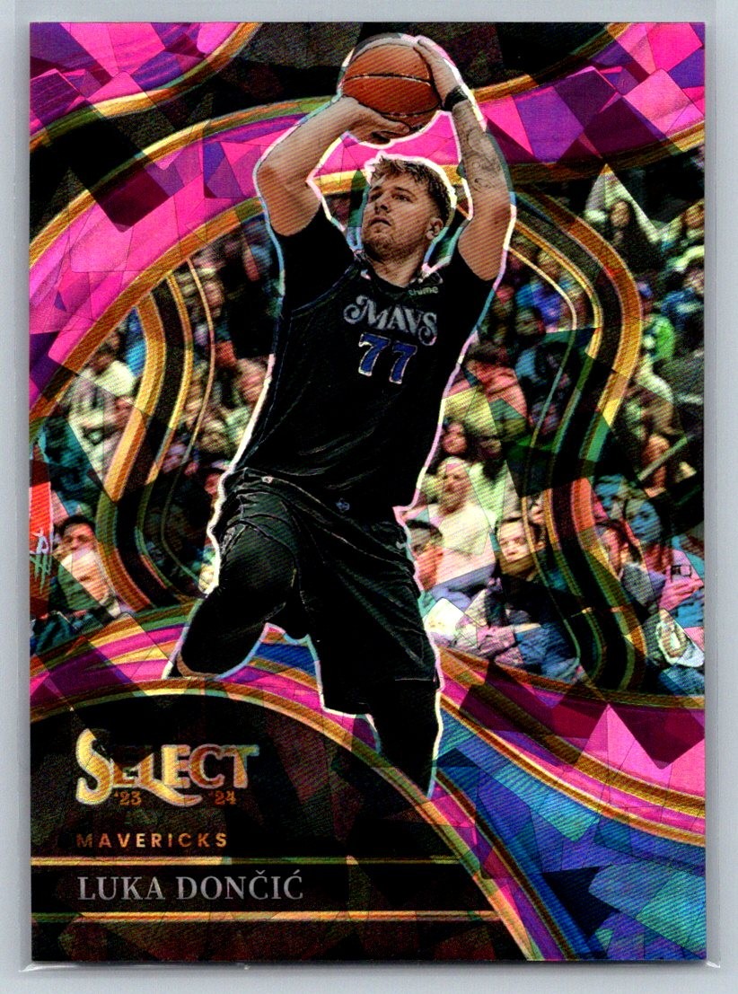 2023-24 Panini Select #251 Luka Doncic Purple Cracked Ice Prizms #/99