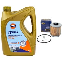 MotoröL Set Gulf Formula CX 5W-30 4 Liter + ÖLfilter FüR BMW 3Er 5Er E36 E34 E30