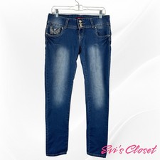 Jeans donna vintage I Love Playboy blu skinny elasticizzato leggero tg 7/8 27