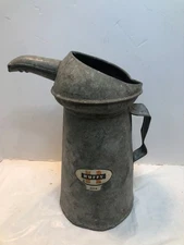 Vintage Oil Can Huffy Galvanized 3214 Primitive - For Decor Only - 13" Tall