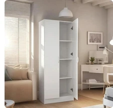 Gabinete De Almacenamiento Para Baño Armario Cocina Despensa Organizador Blanco