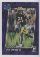 2021 Panini Donruss Optic Rated Purple Shock Prizm Eric Stokes #251 Rookie RC